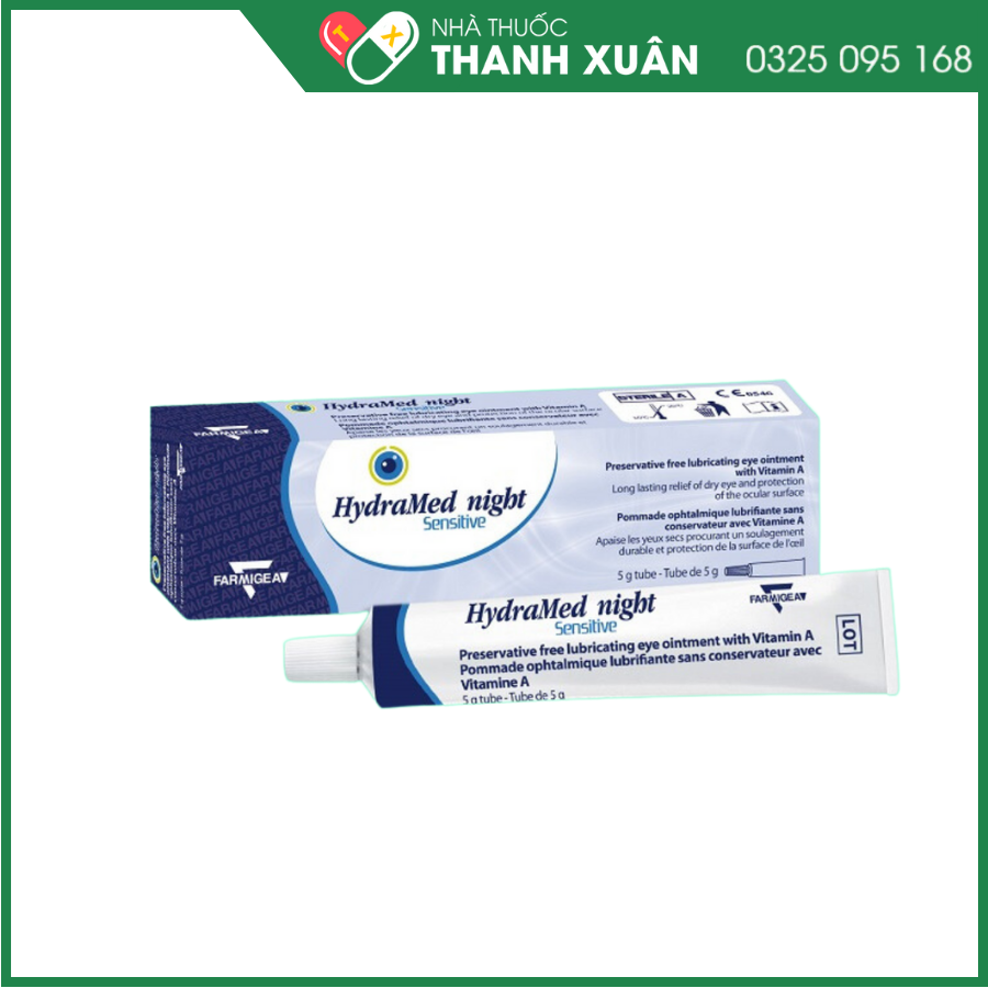 HydraMed Night Sensitive giúp làm dịu, giảm khô mắt